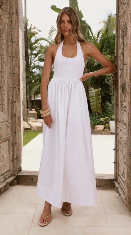 Keanie Maxi Dress - White made by Billy J