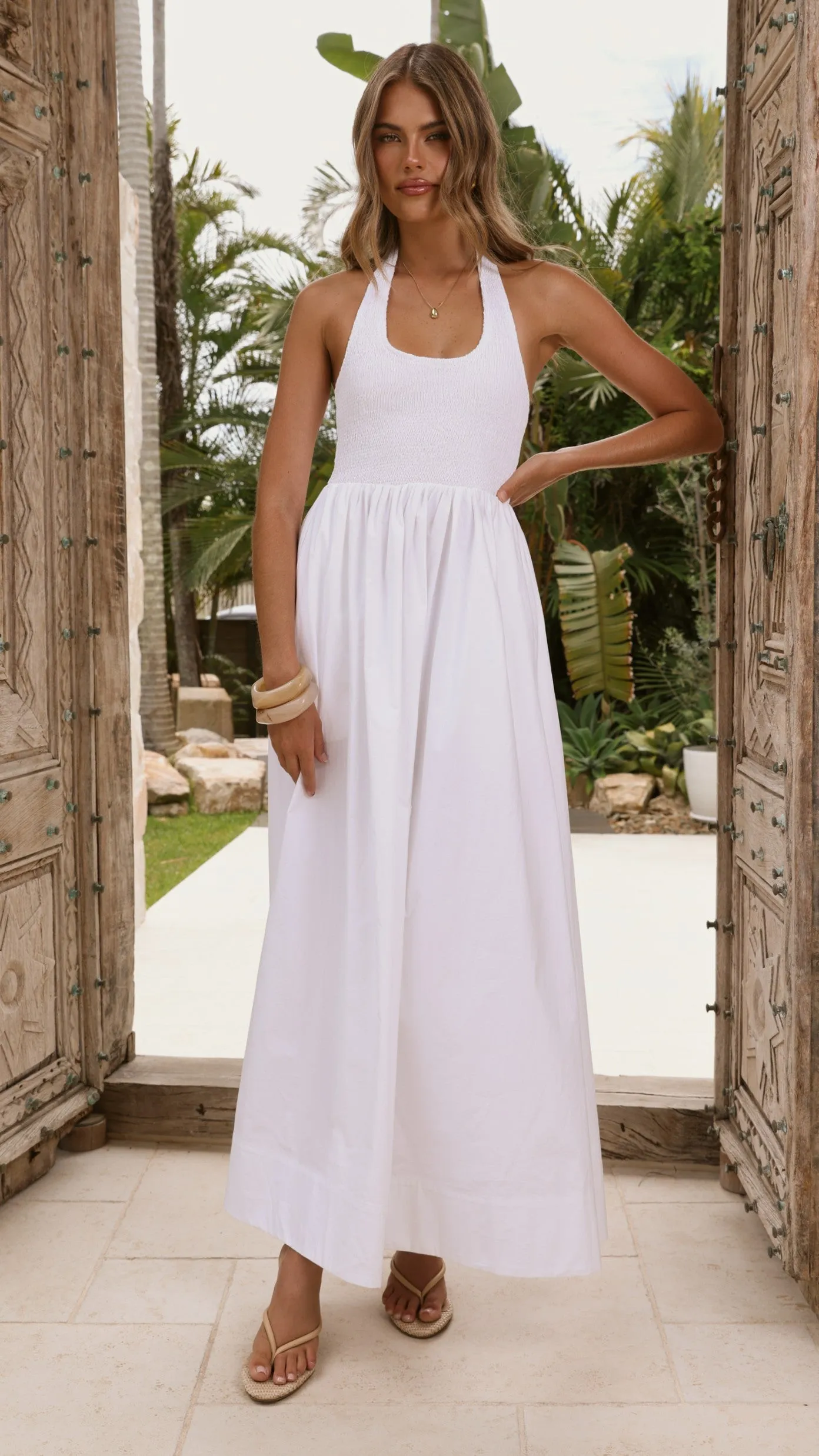 Keanie Maxi Dress - White sold by Billy J