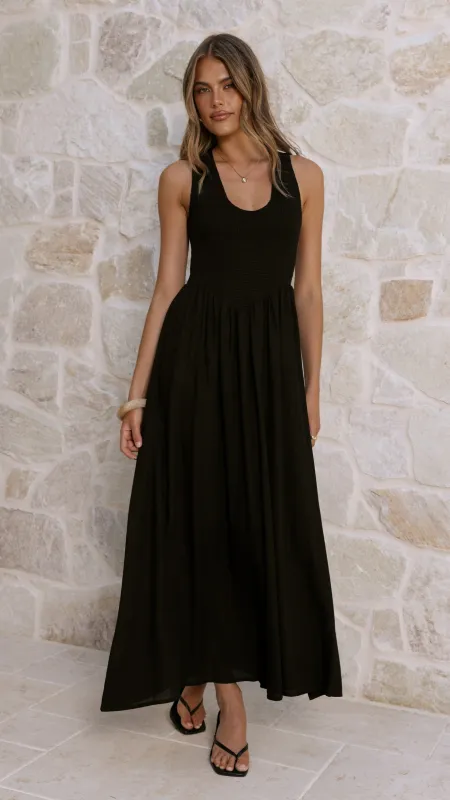 Amira Maxi Dress - Black sold by Billy J
