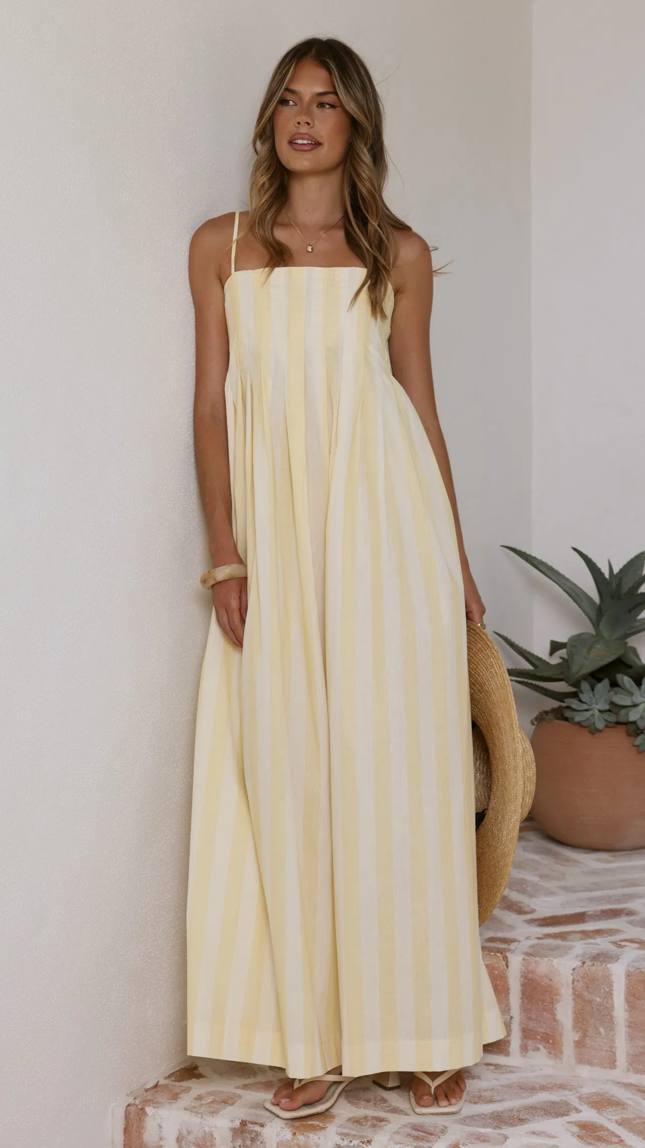 Pippa Maxi Dress - Yellow Stripe sold by Billy J product image thumbnail 3