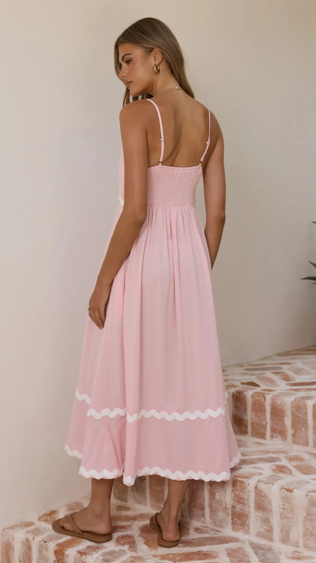 Seraphina Maxi Dress - Pink/White sold by Billy J product image thumbnail 2