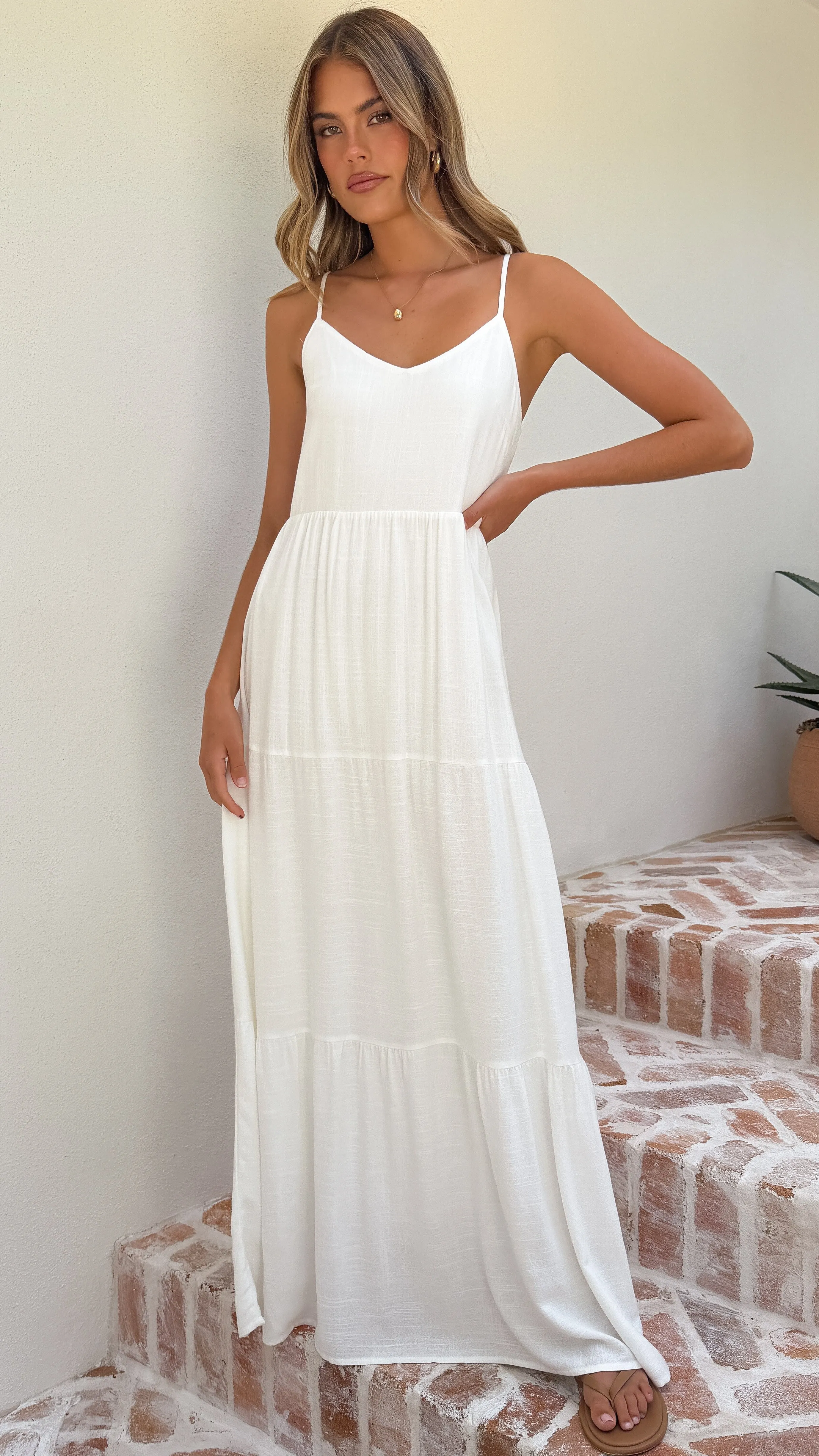 Shelley Maxi Dress - White sold by Billy J product image thumbnail 3