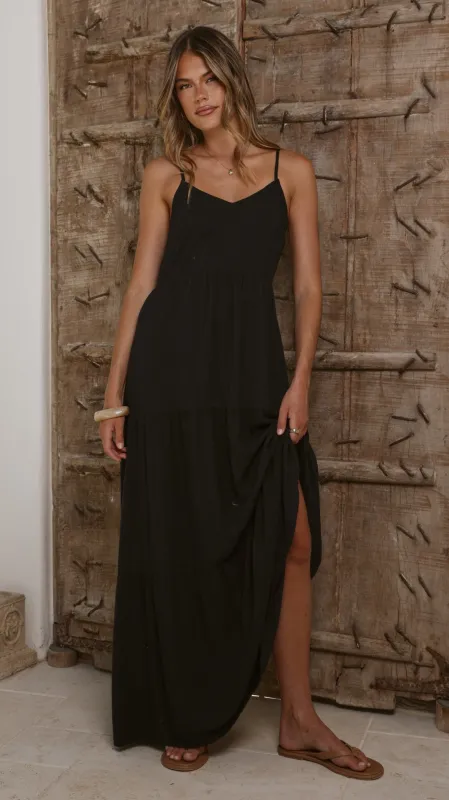 Shelley Maxi Dress - Black made by Billy J