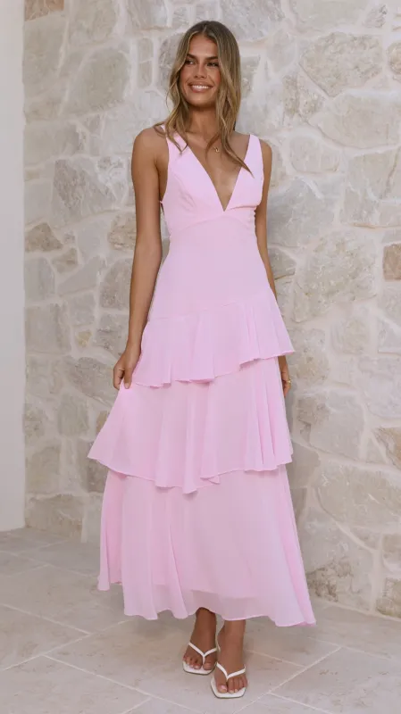 Stasie Maxi Dress - Pink made by Billy J