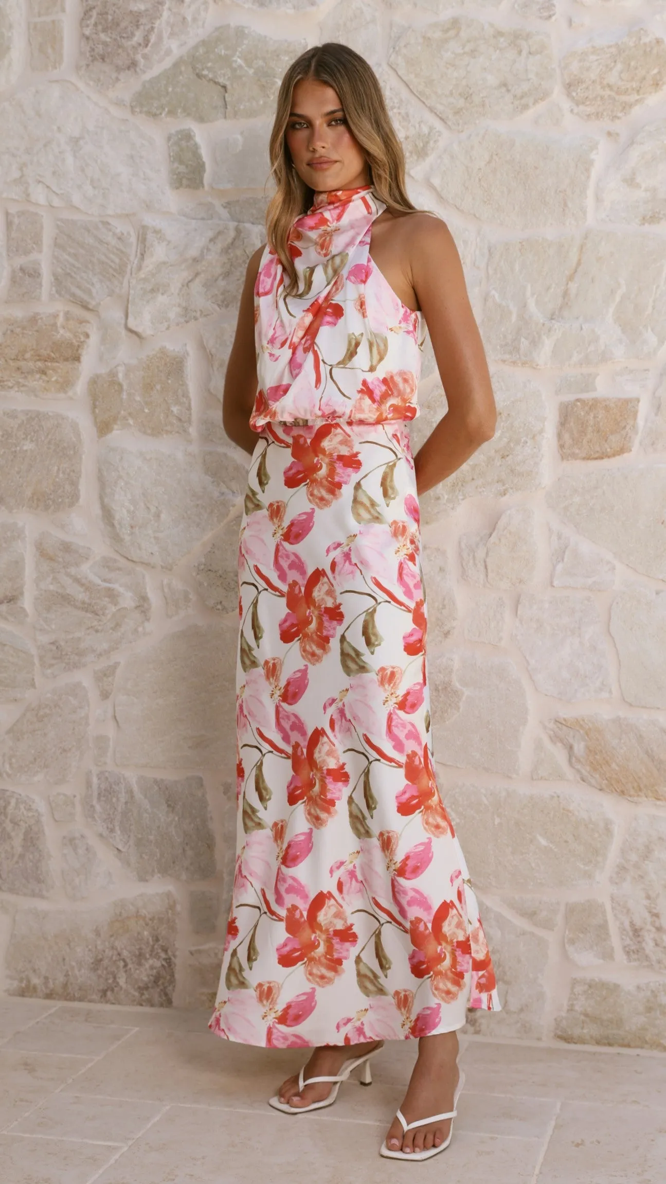 Marlie Maxi Dress - Pink Floral sold by Billy J product image thumbnail 3
