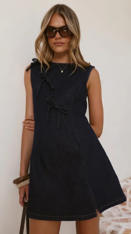 Tiff Mini Dress - Dark Denim sold by Billy J