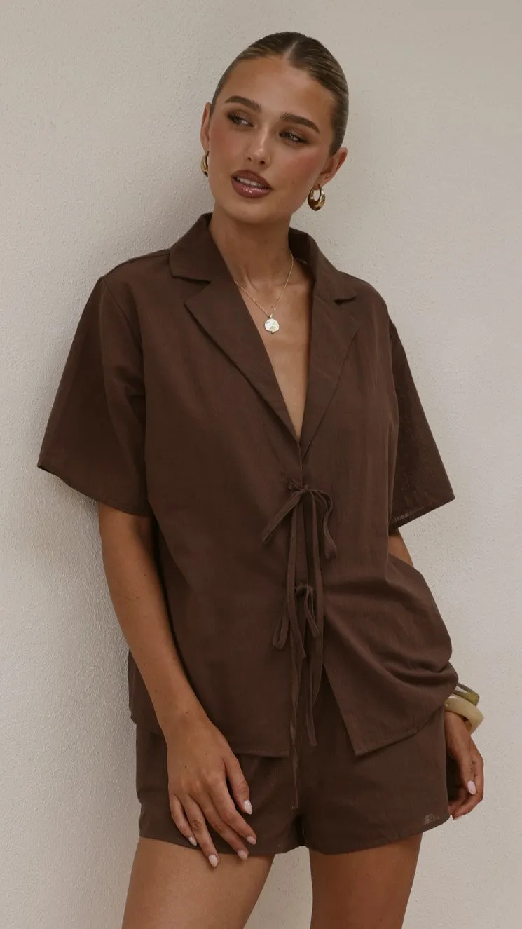 Vesper Top and Shorts Set - Chocolate sold by Billy J product image thumbnail 3