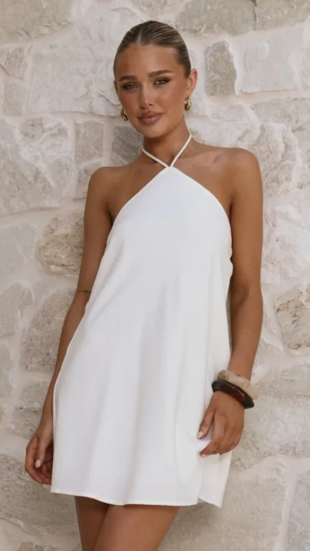 Alita Mini Dress - White made by Billy J