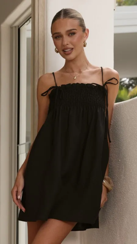 Wyomie Mini Dress - Black made by Billy J