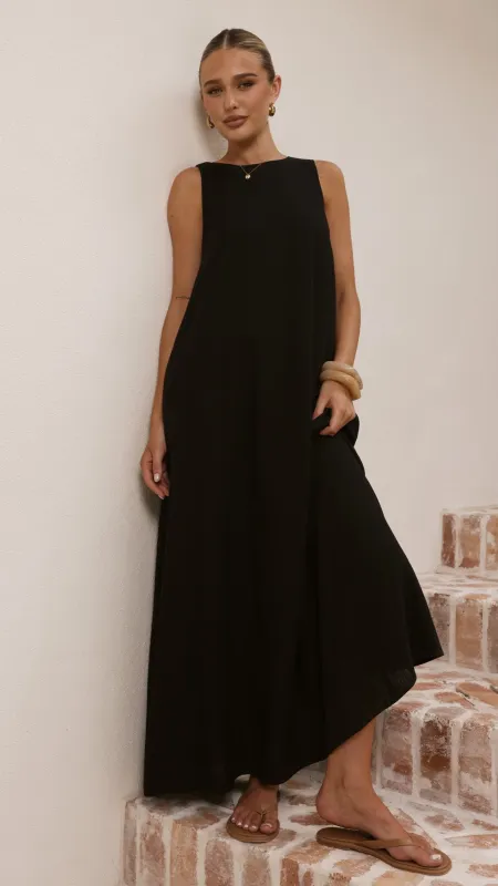 Mylah Maxi Dress - Black made by Billy J