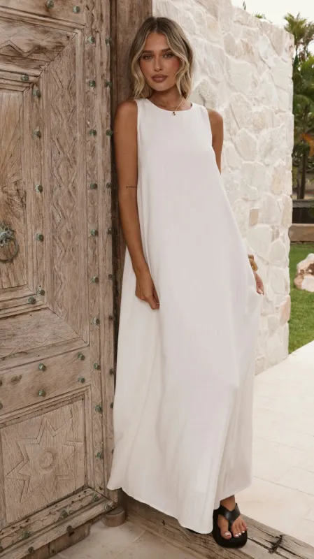 Mylah Maxi Dress - White made by Billy J