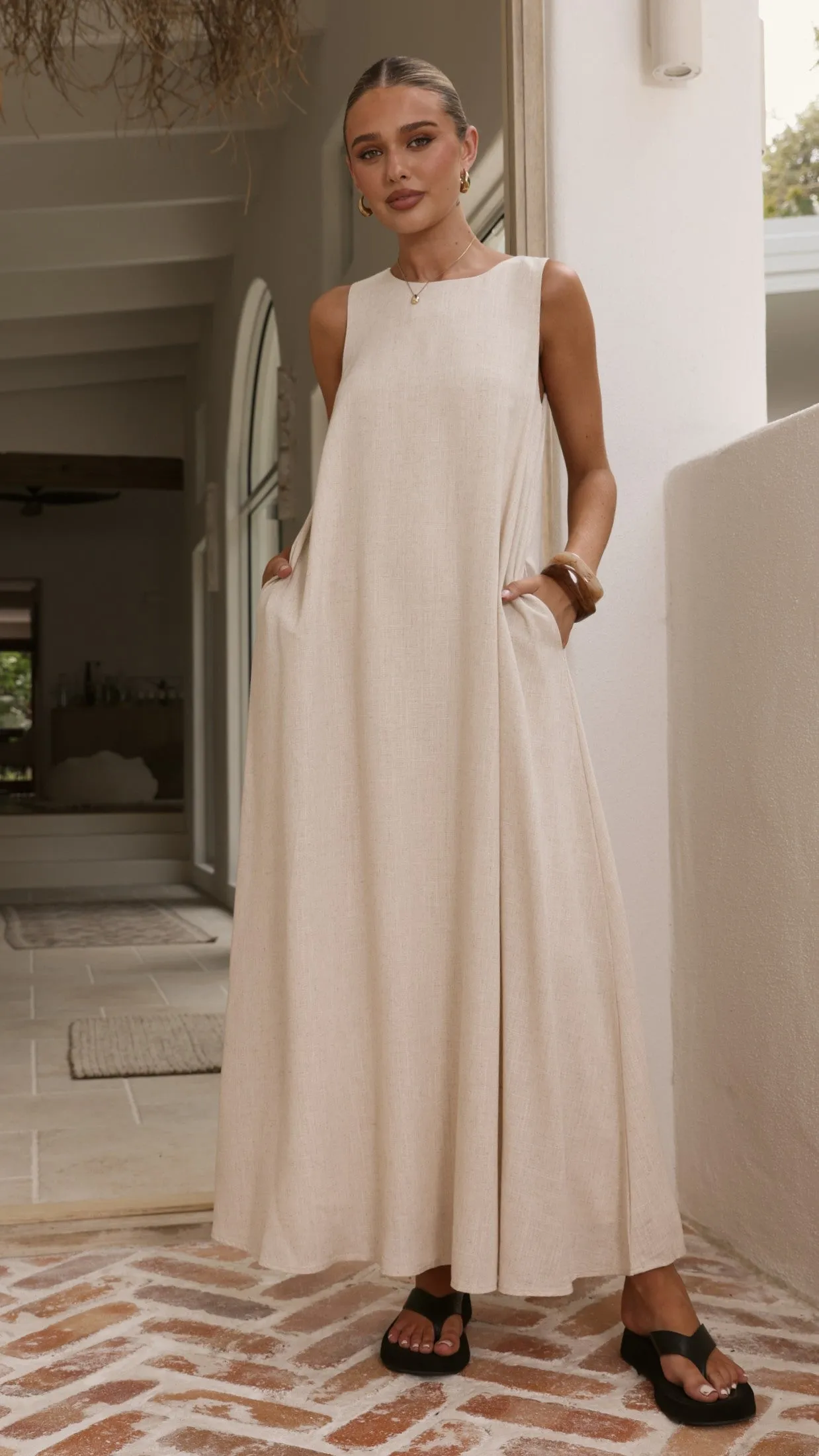 Mylah Maxi Dress - Natural sold by Billy J product image thumbnail 3