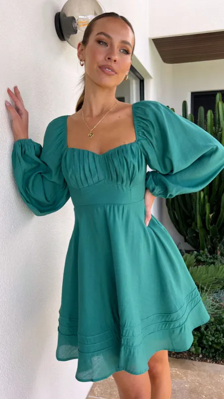 Lucy Mini Dress - Green sold by Billy J