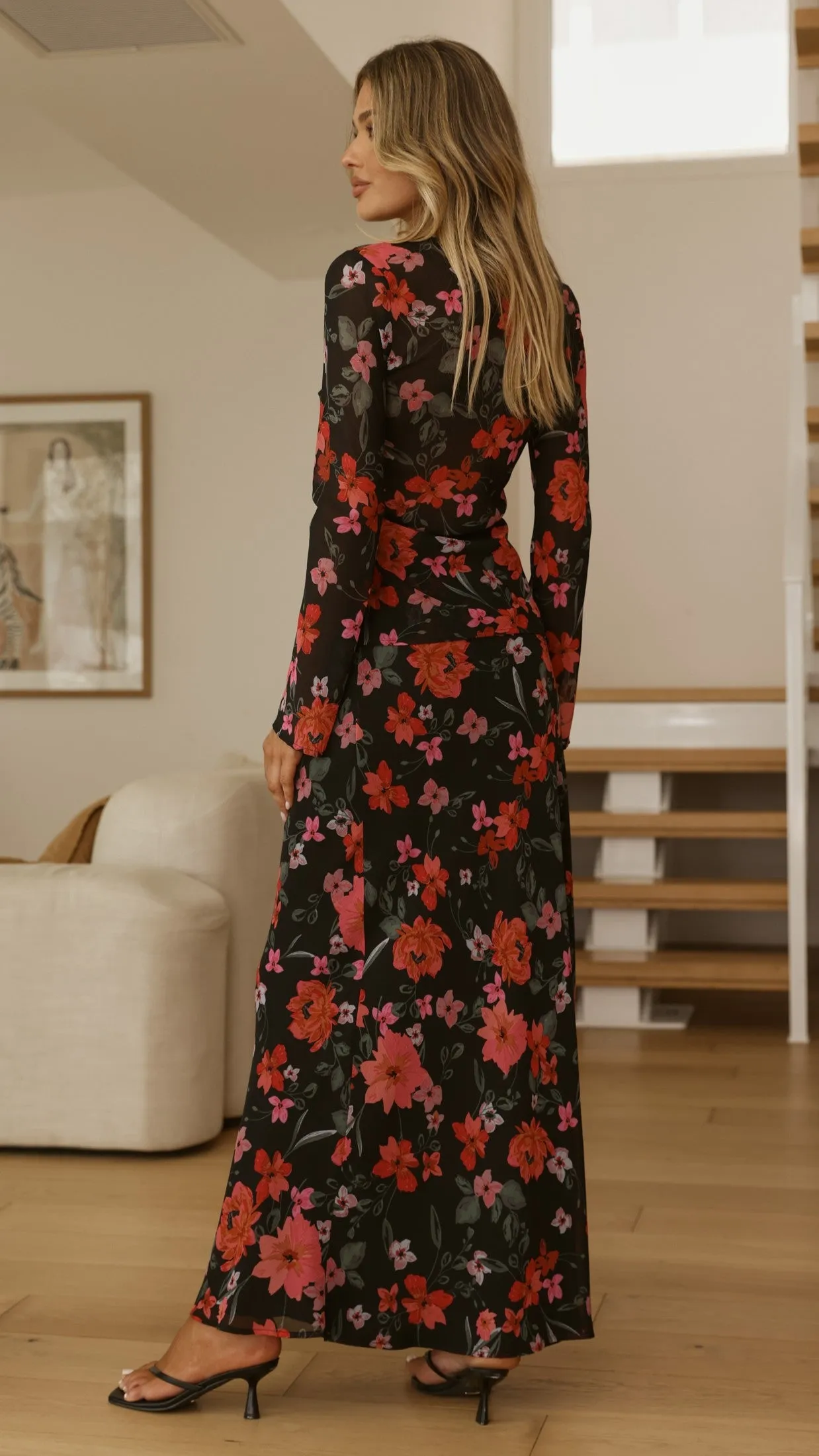 Flo Maxi Skirt - Dark Floral sold by Billy J product image thumbnail 2