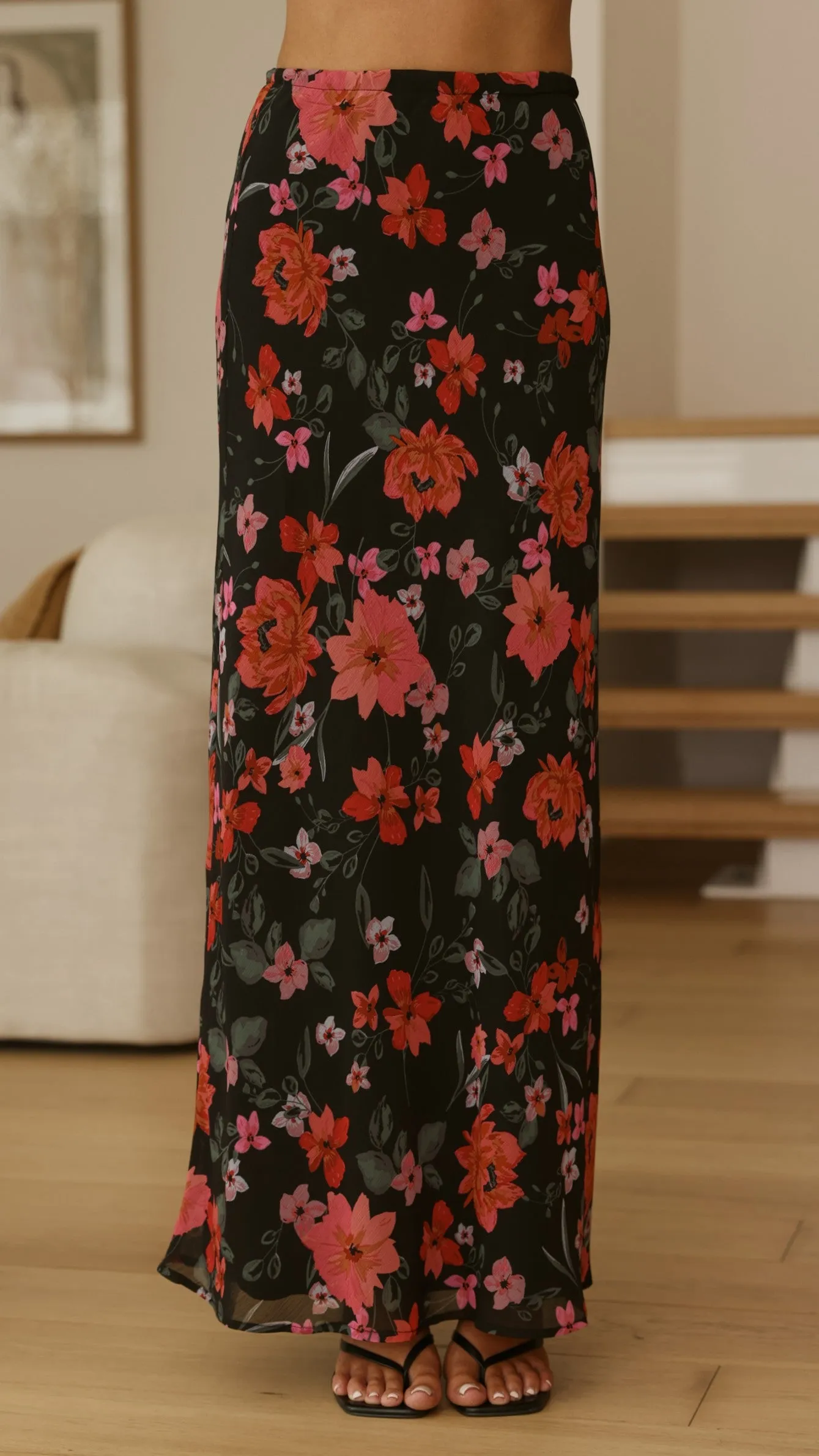 Flo Maxi Skirt - Dark Floral sold by Billy J product image thumbnail 3