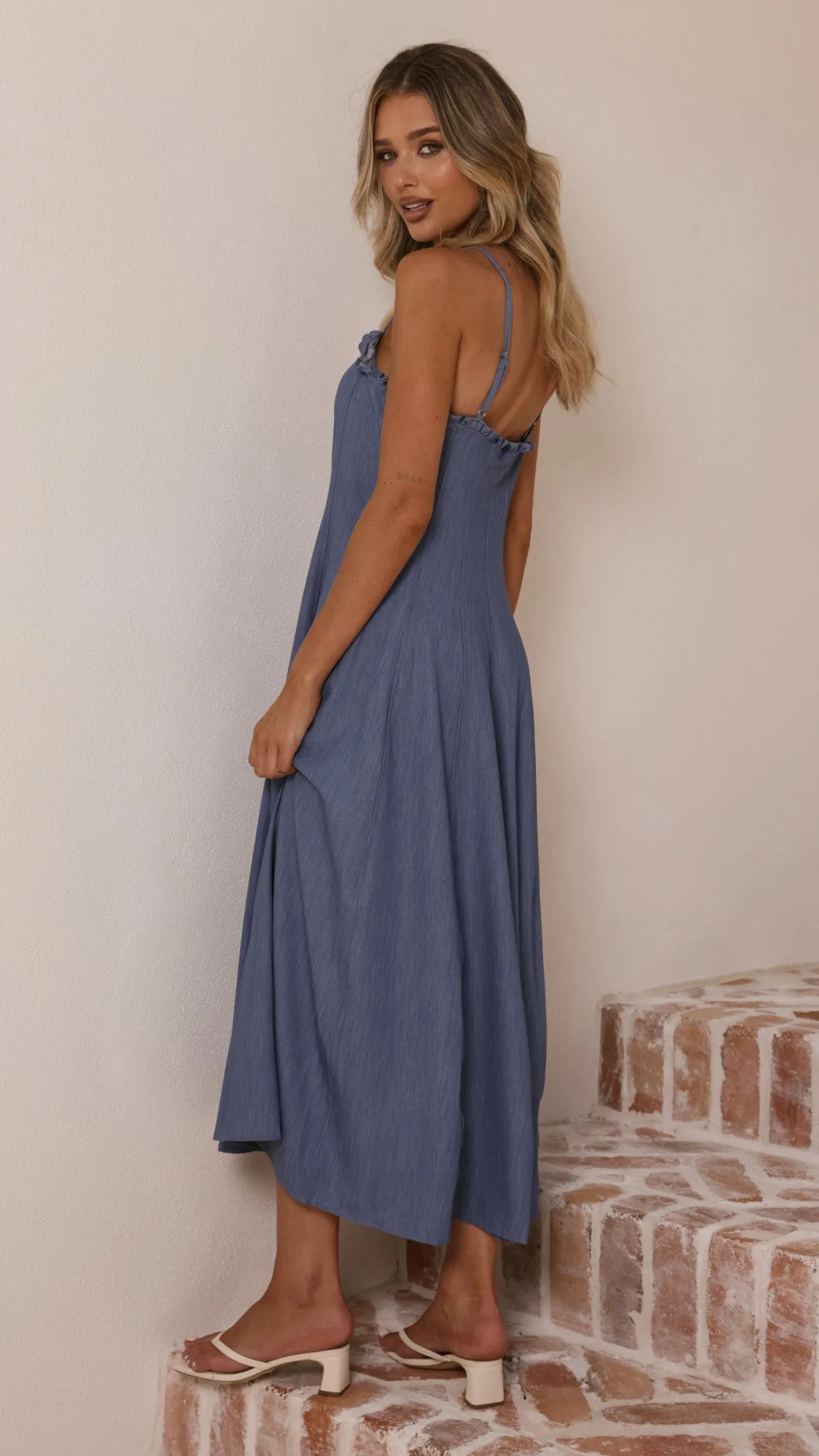 Tanya Maxi Dress - Blue Denim sold by Billy J product image thumbnail 3