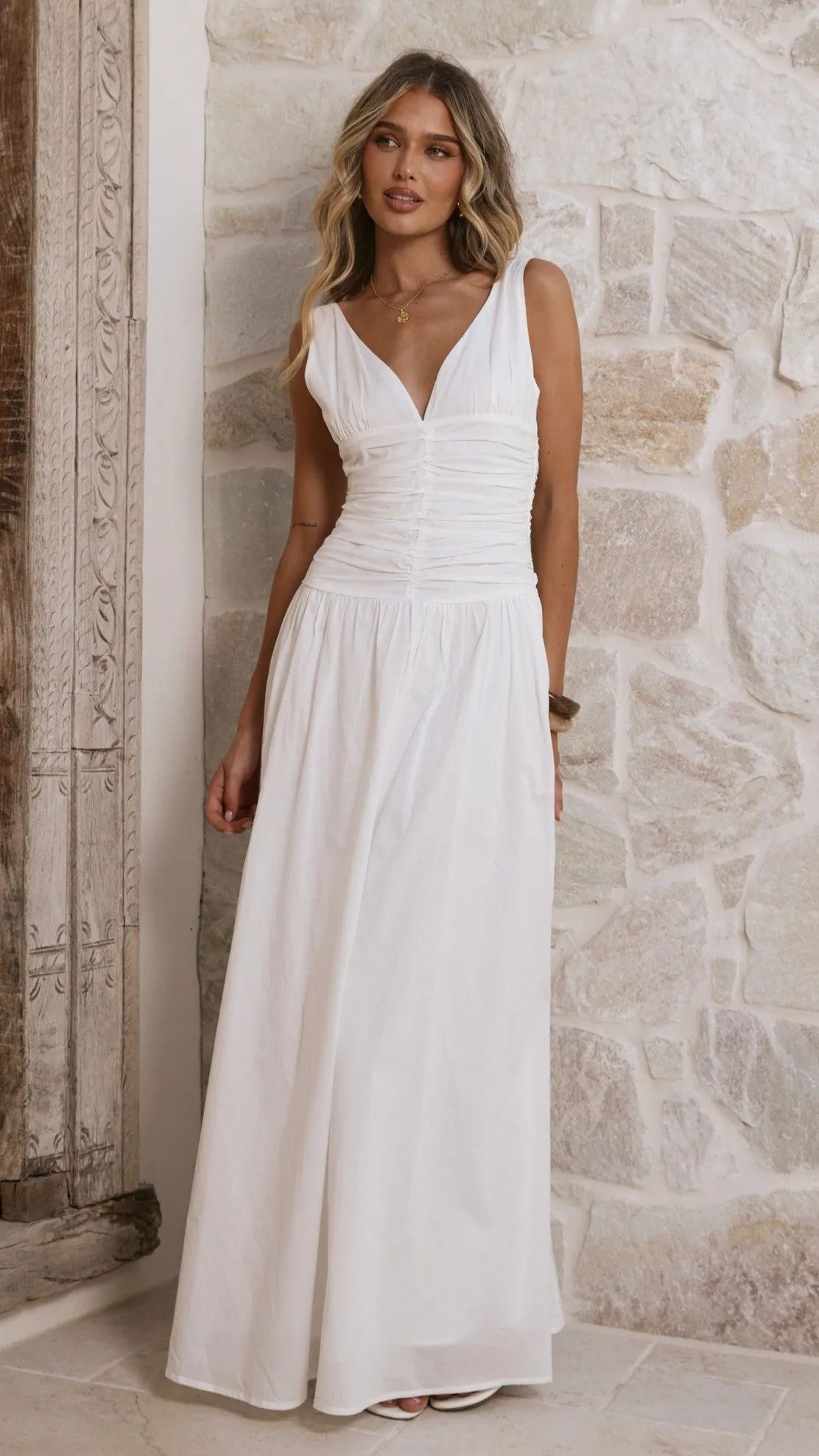 Sanya Maxi Dress - White sold by Billy J product image thumbnail 4
