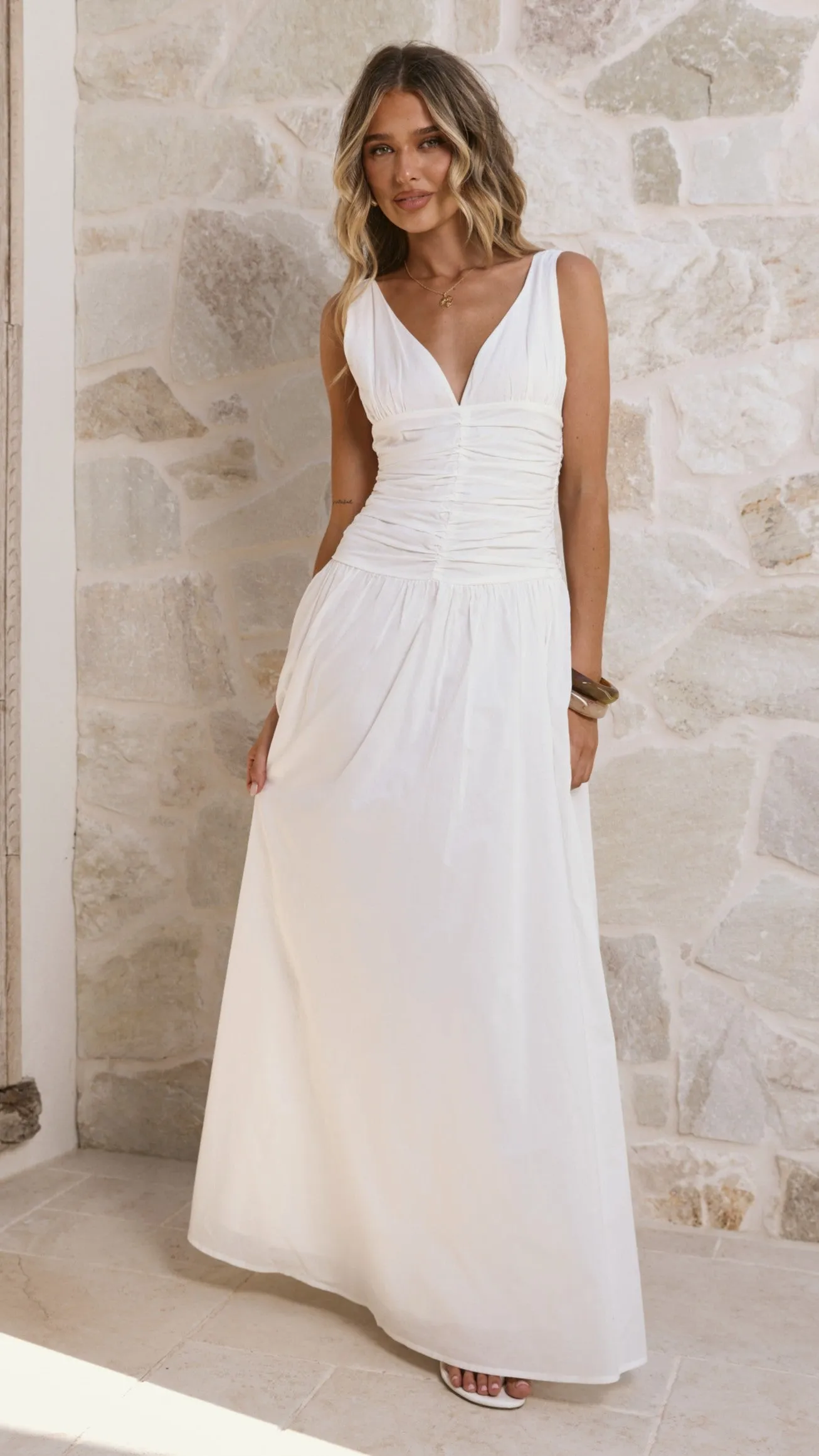 Sanya Maxi Dress - White sold by Billy J product image thumbnail 5