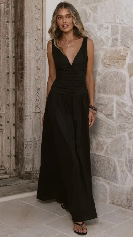 Sanya Maxi Dress - Black made by Billy J