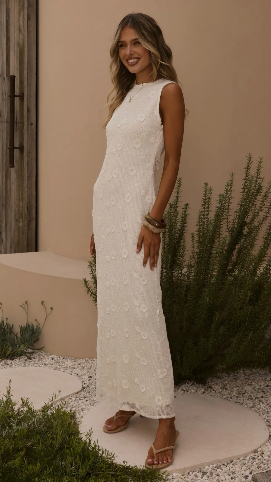 Macie Maxi Dress - Cream sold by Billy J product image thumbnail 5