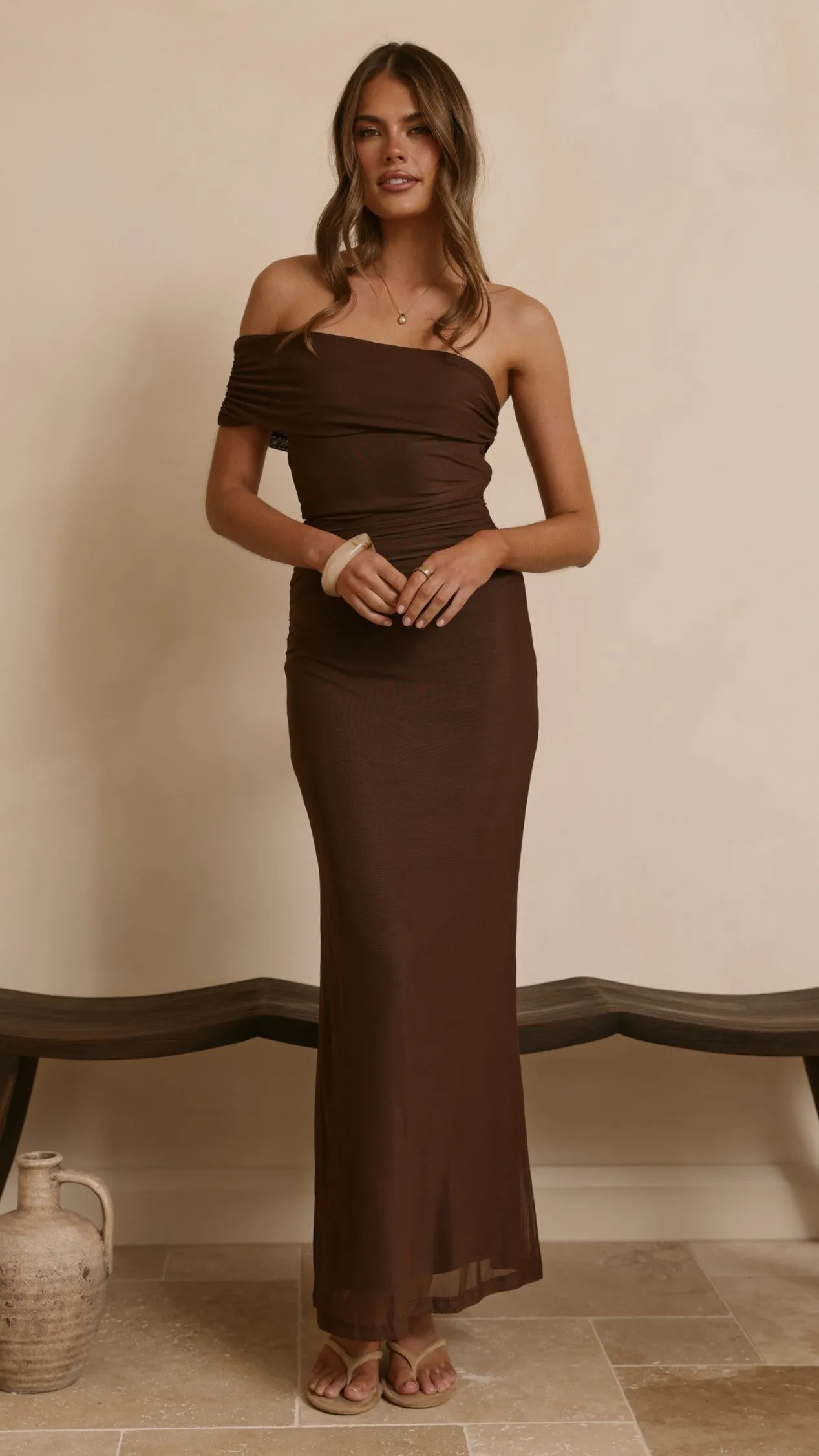 Ria Maxi Dress - Chocolate sold by Billy J product image thumbnail 5