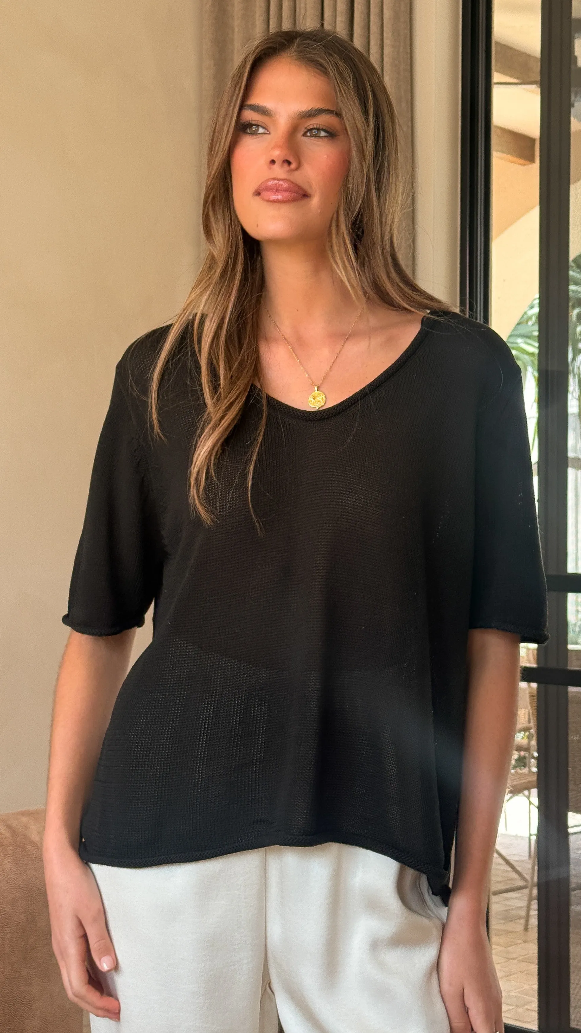 Spring Scoop Neck Tee - Black sold by Billy J product image thumbnail 5