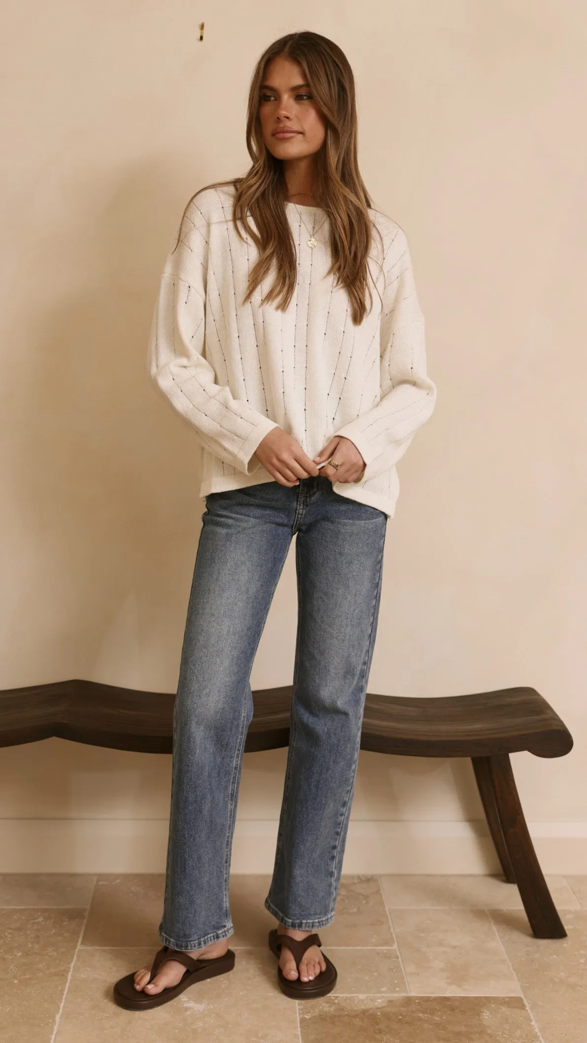 Mia Long Sleeve Top - White sold by Billy J product image thumbnail 4