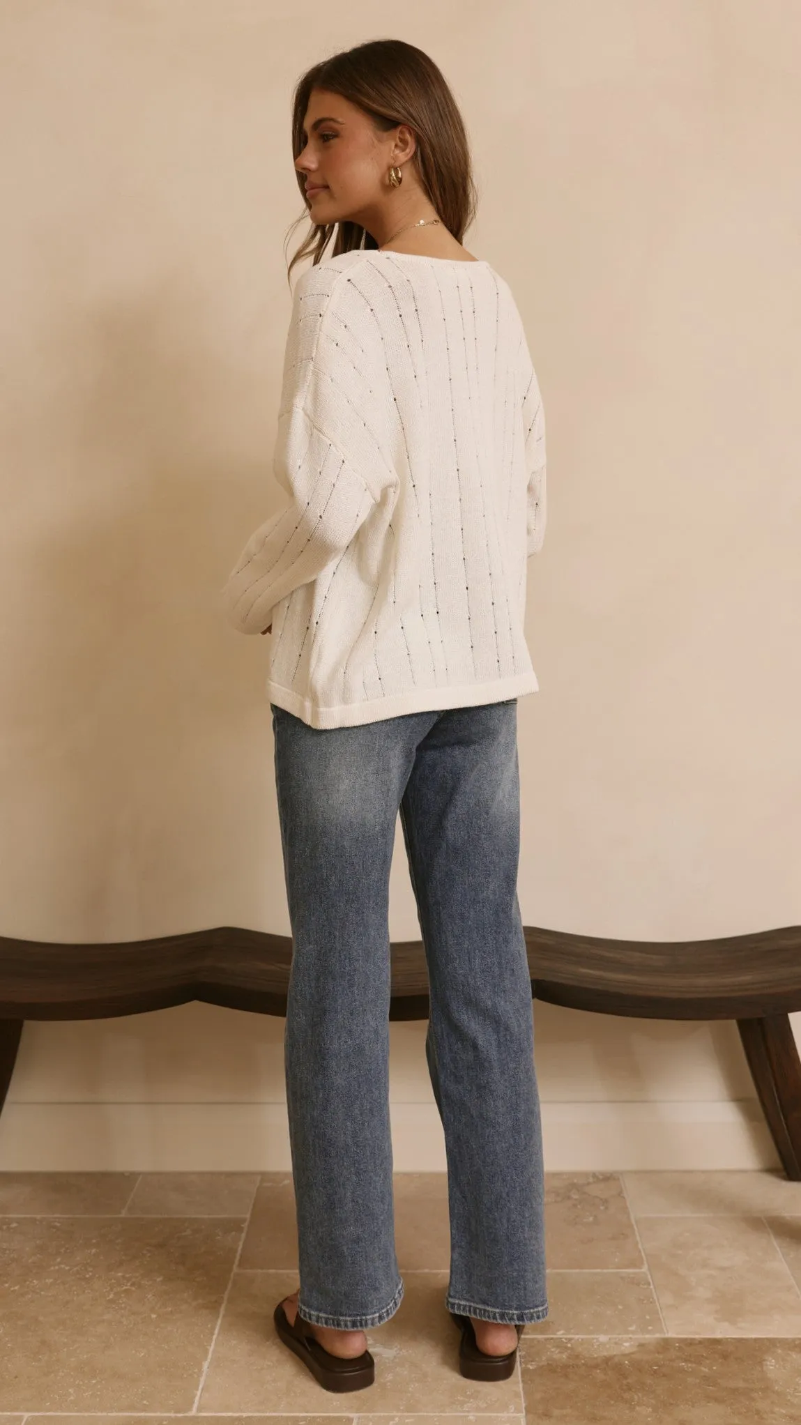 Mia Long Sleeve Top - White sold by Billy J product image thumbnail 2
