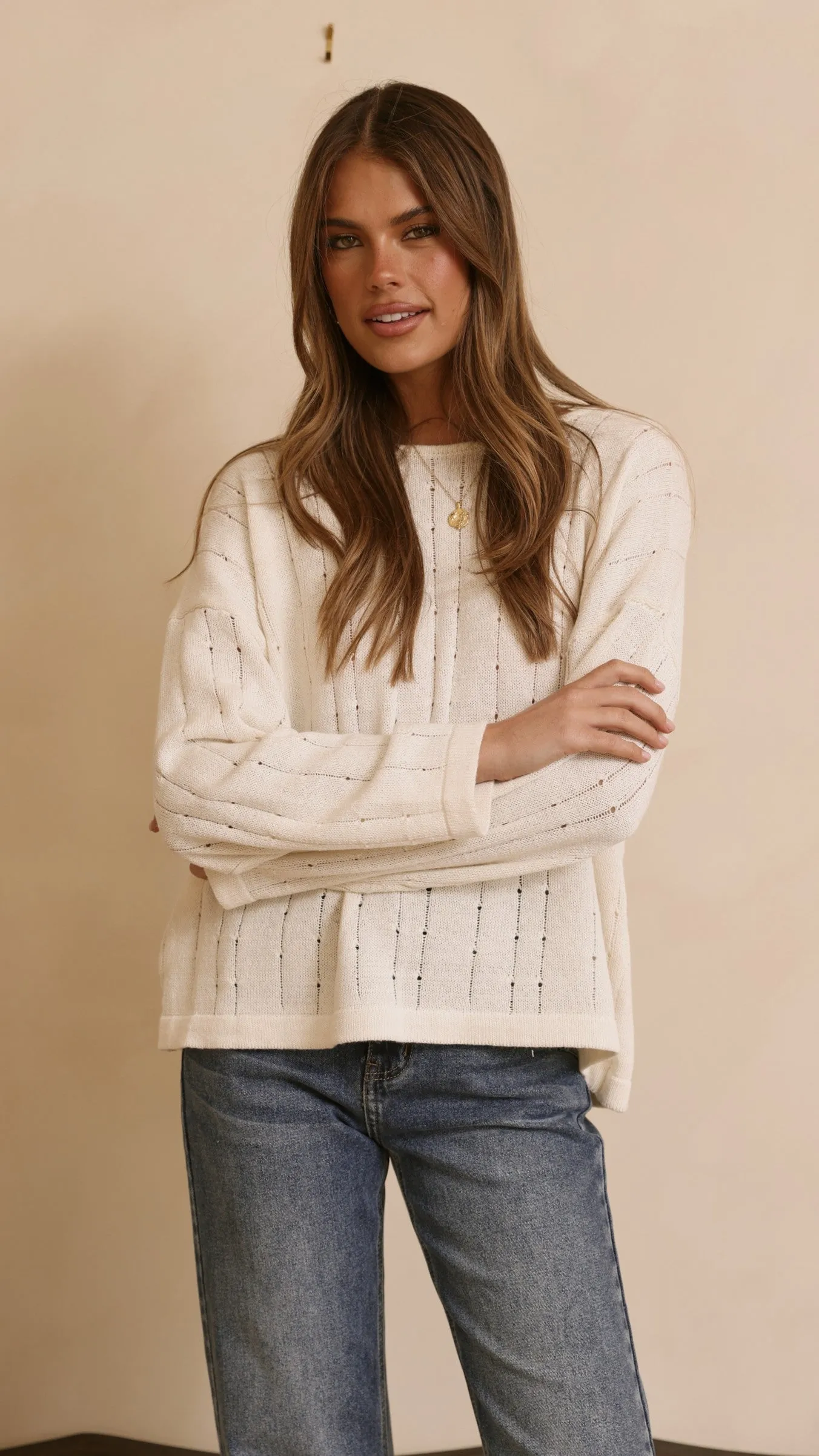 Mia Long Sleeve Top - White sold by Billy J product image thumbnail 3