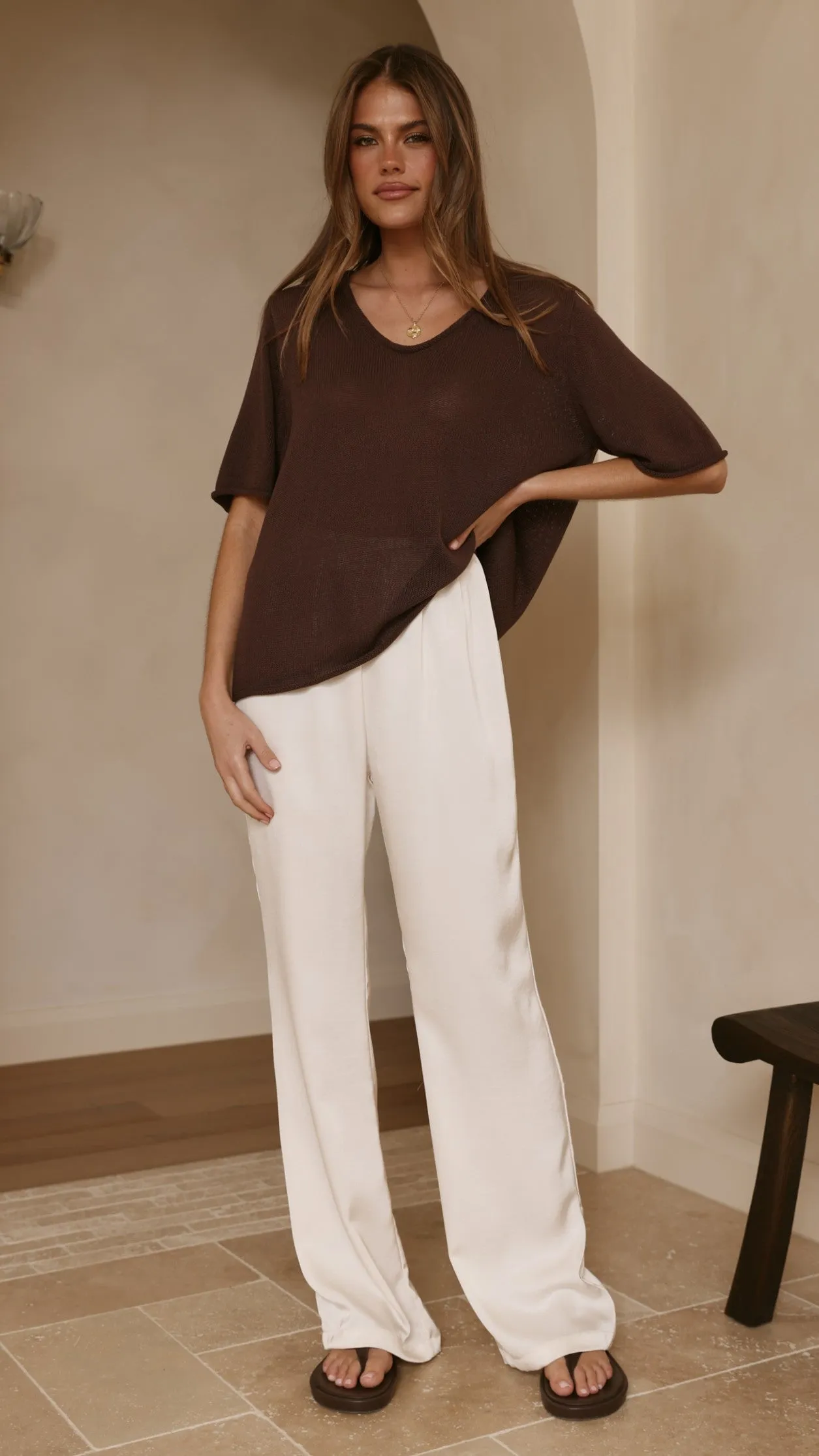 Spring Scoop Neck Tee - Chocolate sold by Billy J product image thumbnail 5