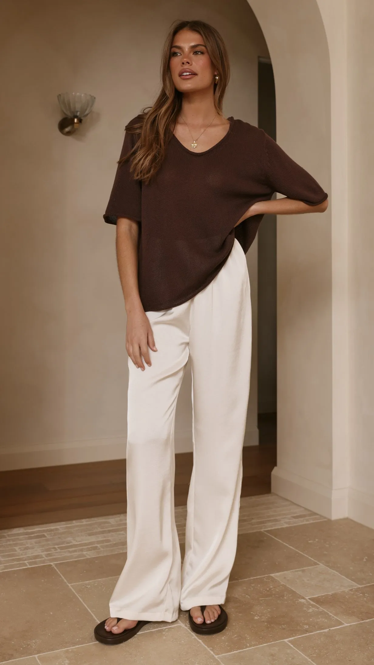 Spring Scoop Neck Tee - Chocolate sold by Billy J product image thumbnail 4