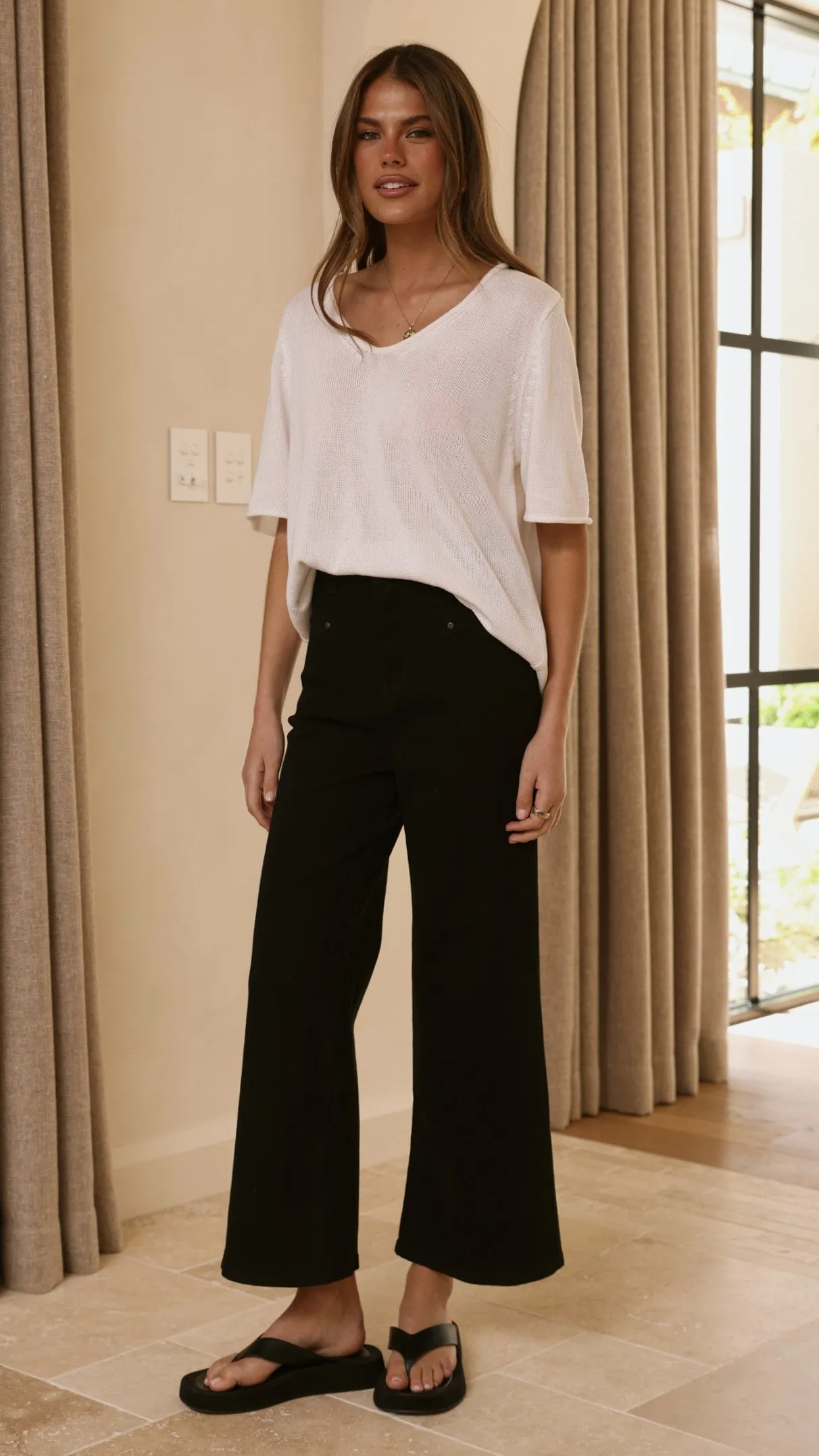 Spring Scoop Neck Tee - White sold by Billy J product image thumbnail 4