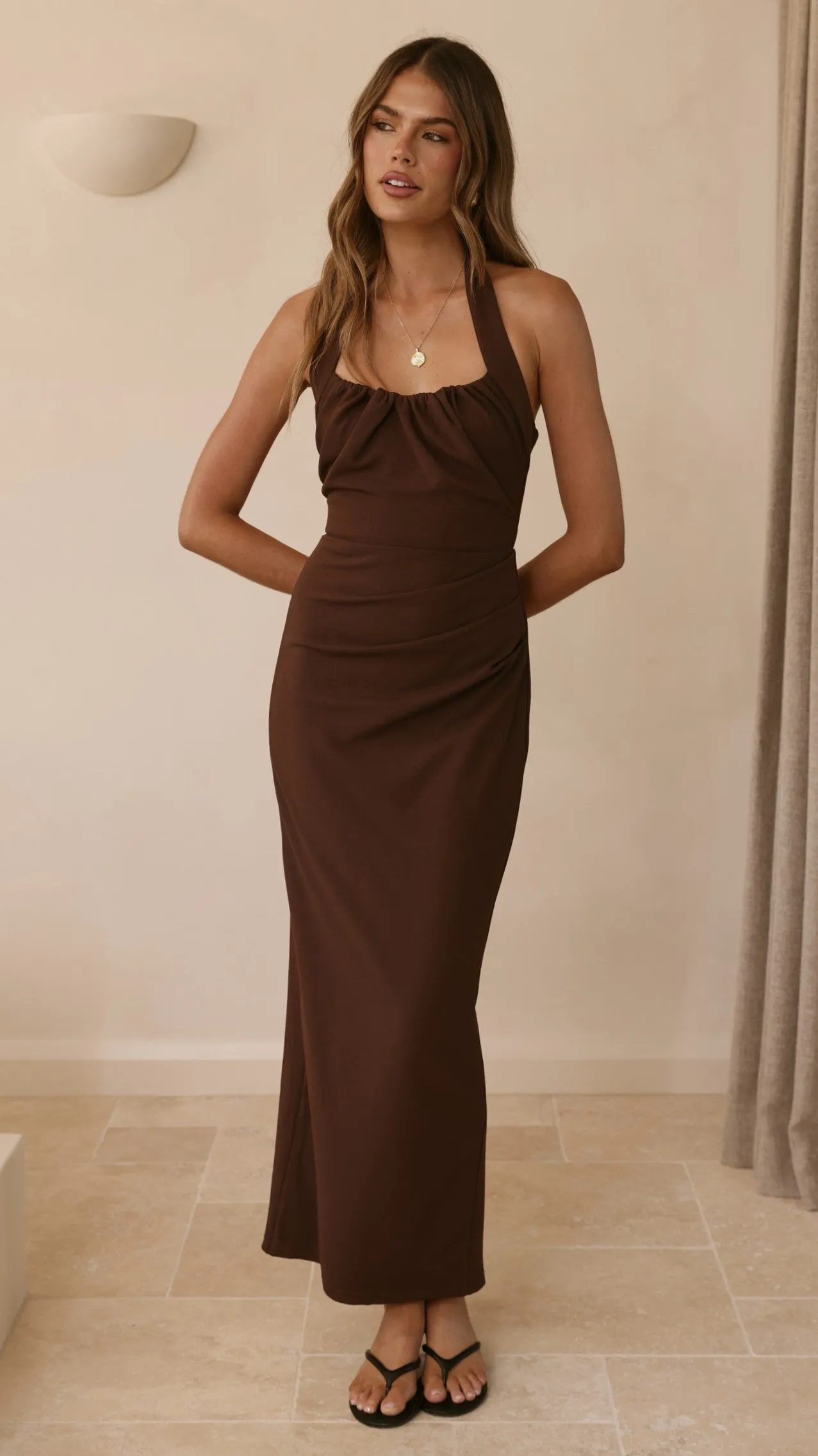 Dita Maxi Dress - Chocolate sold by Billy J product image thumbnail 4