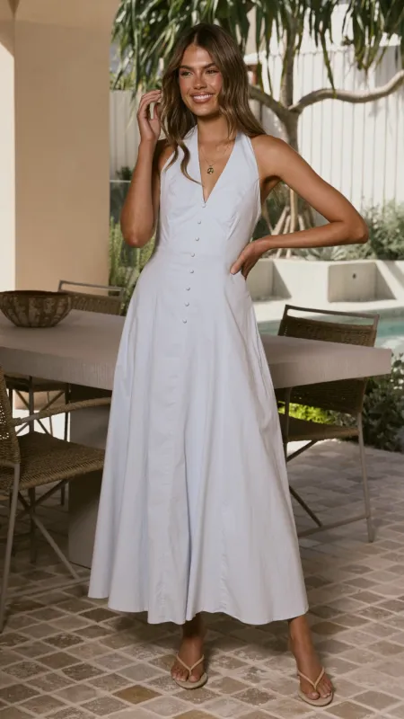 Kaia Maxi Dress - Blue made by Billy J