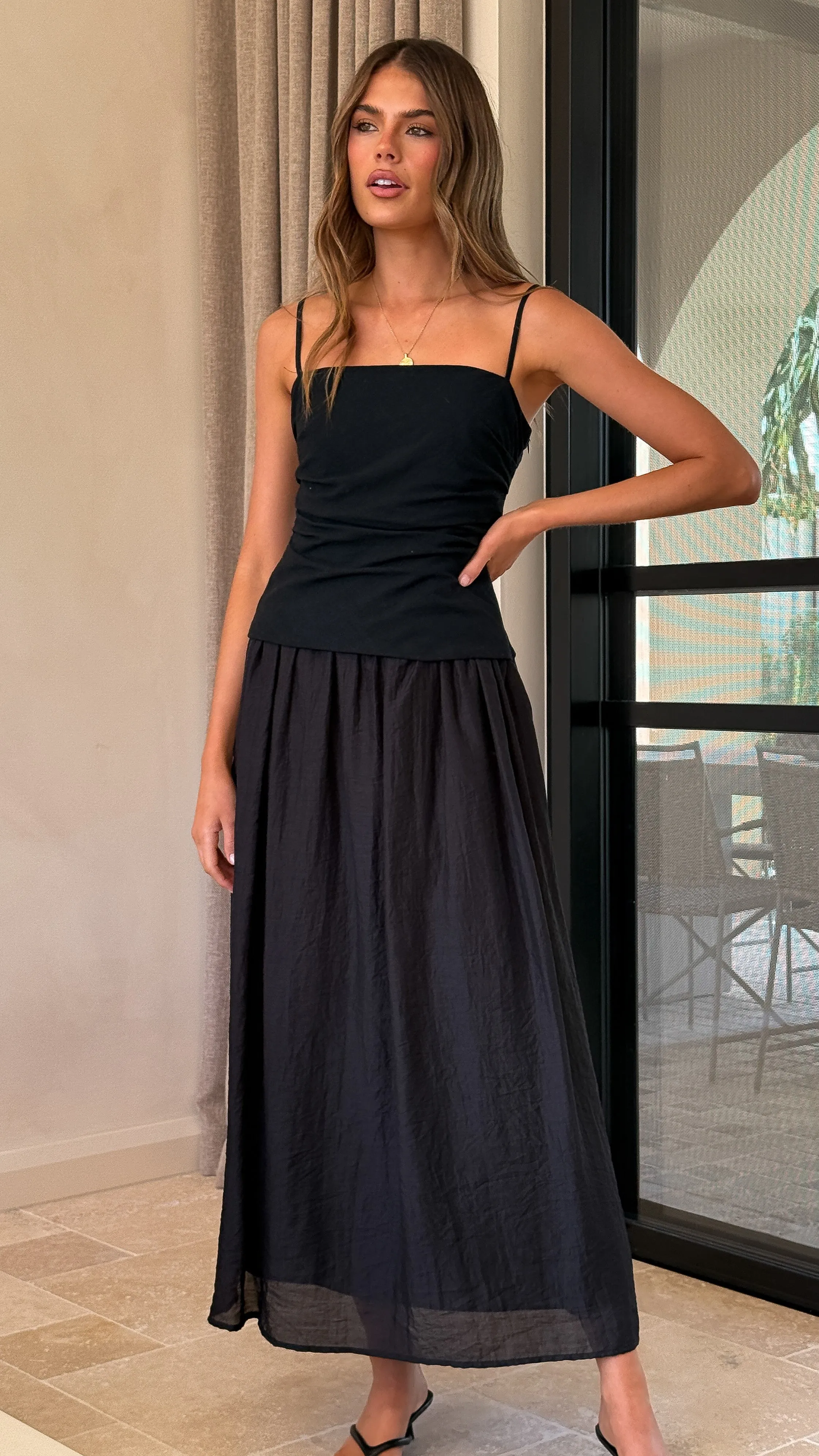 Valentina Maxi Dress - Black sold by Billy J product image thumbnail 4