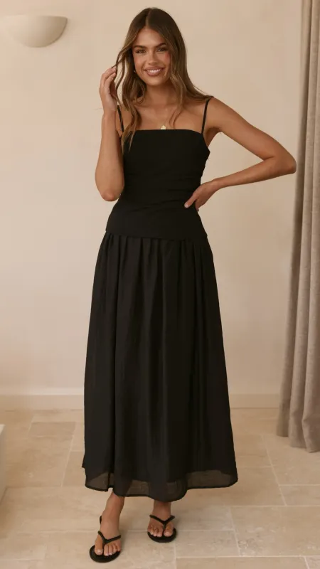 Valentina Maxi Dress - Black made by Billy J