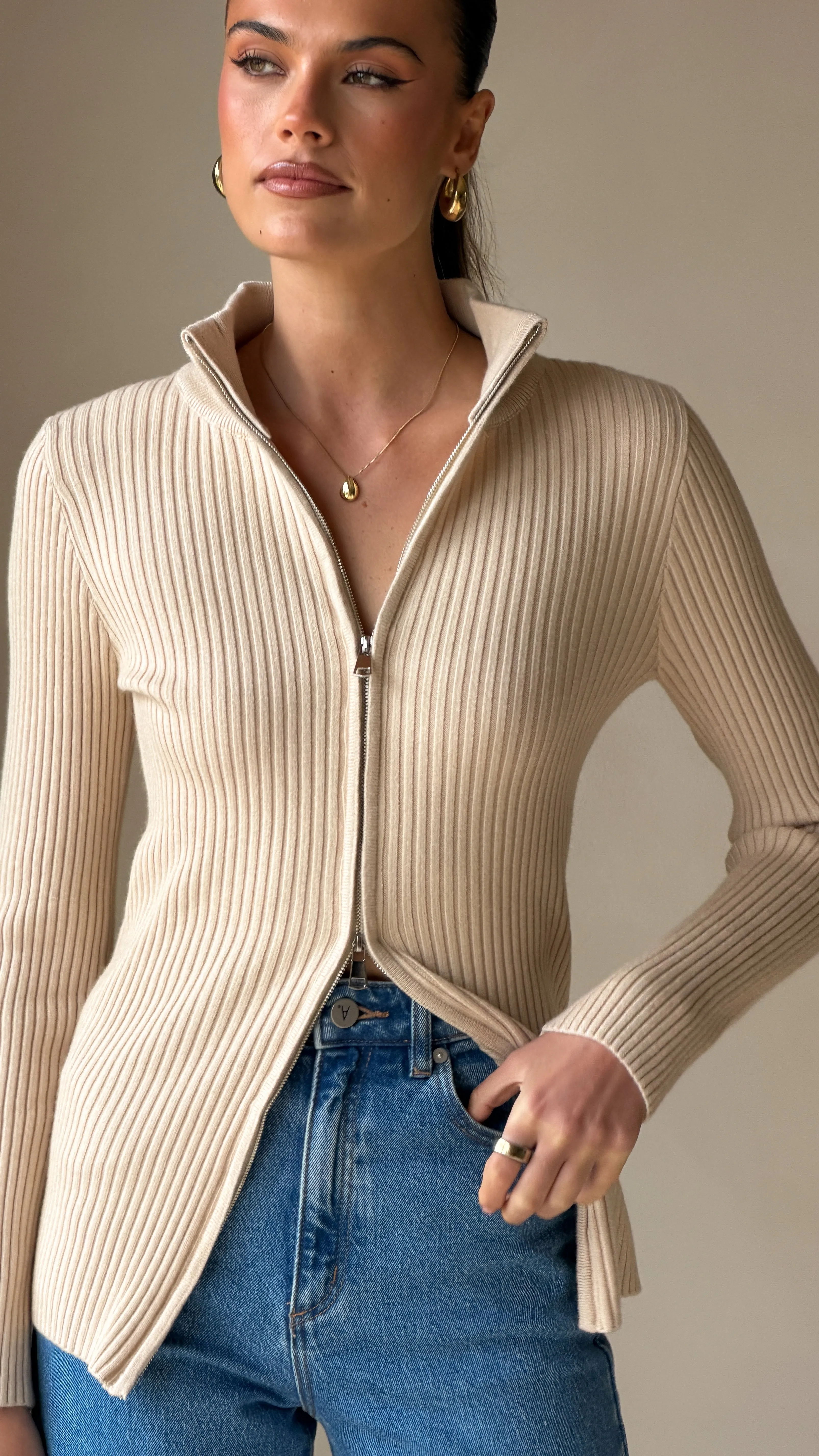 Cleo Long Sleeve Top - Beige sold by Billy J product image thumbnail 5