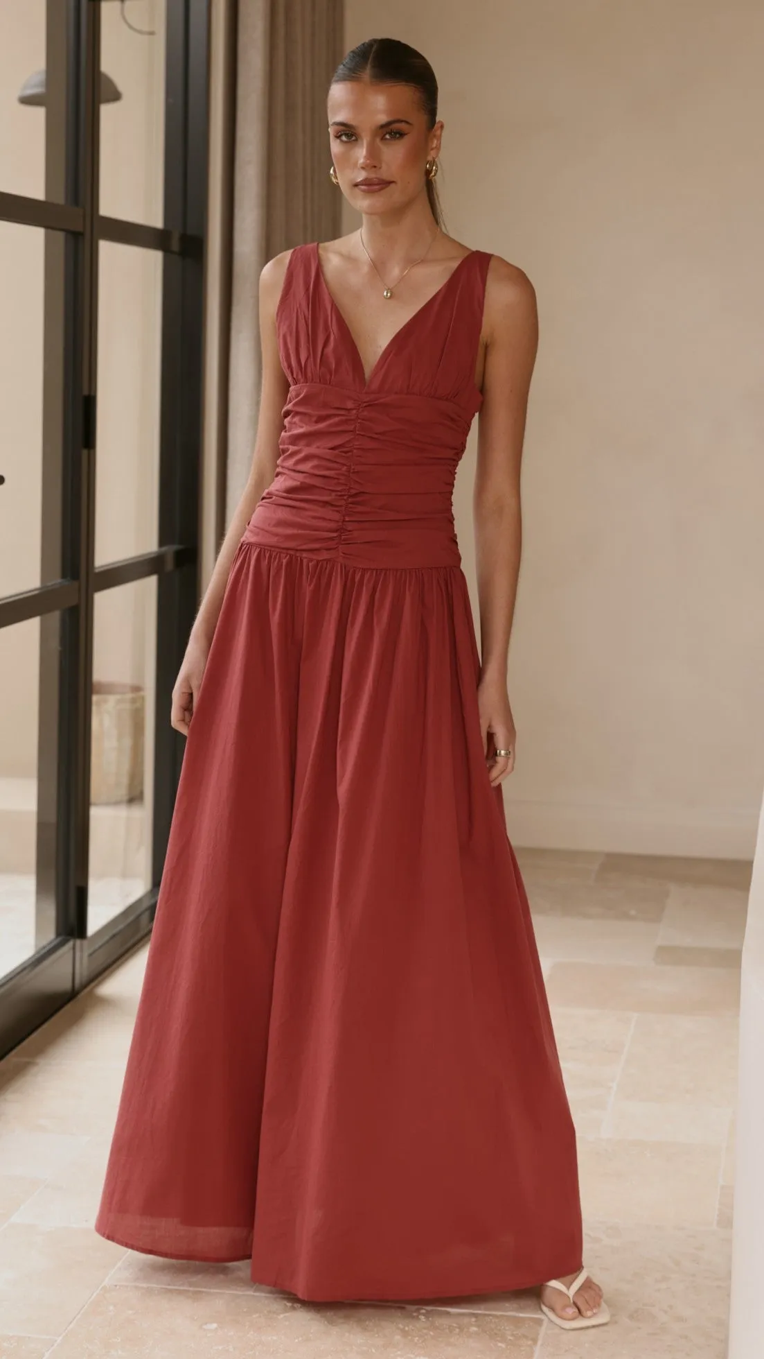 Sanya Maxi Dress - Burgundy sold by Billy J product image thumbnail 5