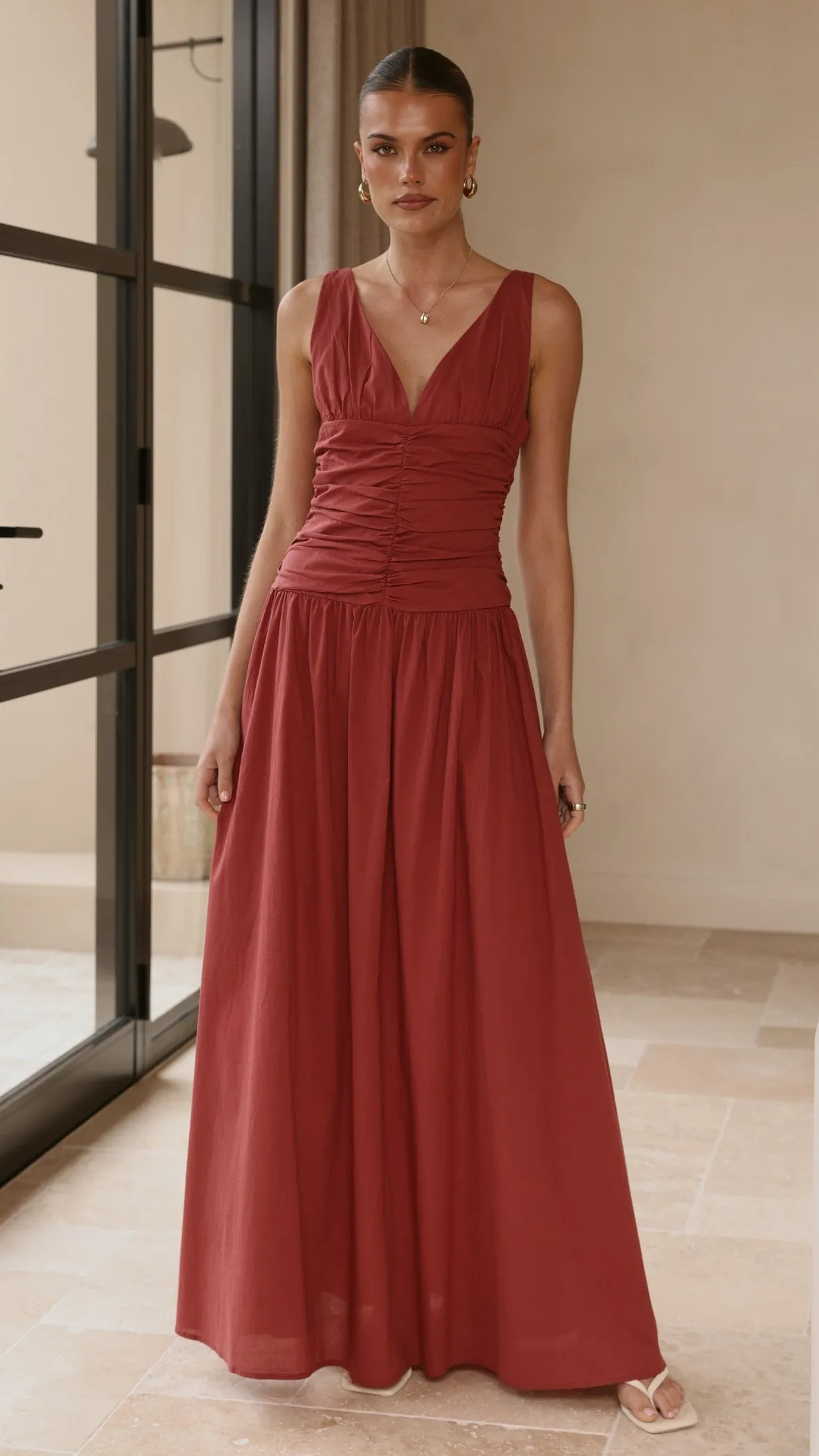 Sanya Maxi Dress - Burgundy sold by Billy J product image thumbnail 4