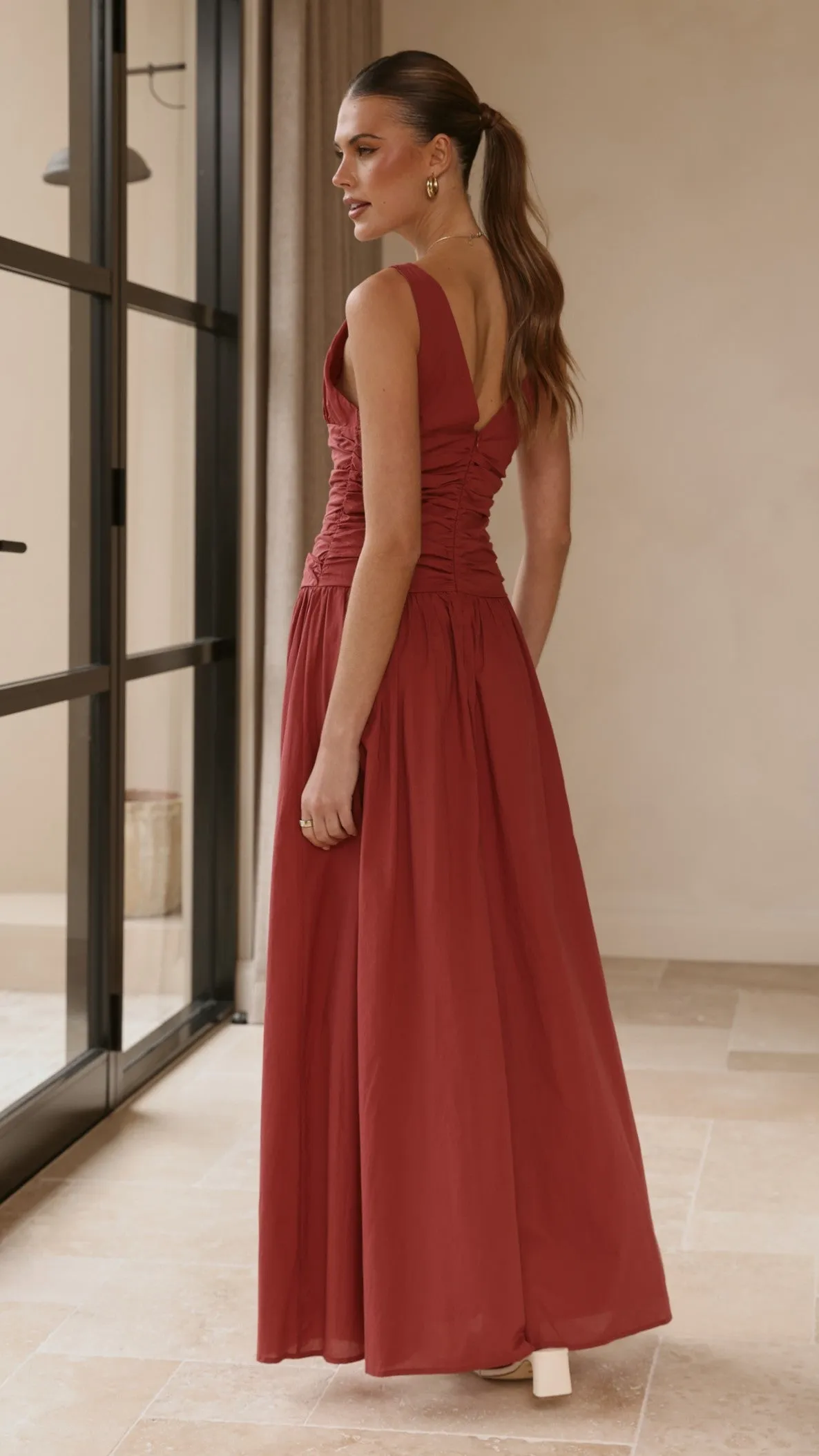 Sanya Maxi Dress - Burgundy sold by Billy J product image thumbnail 2