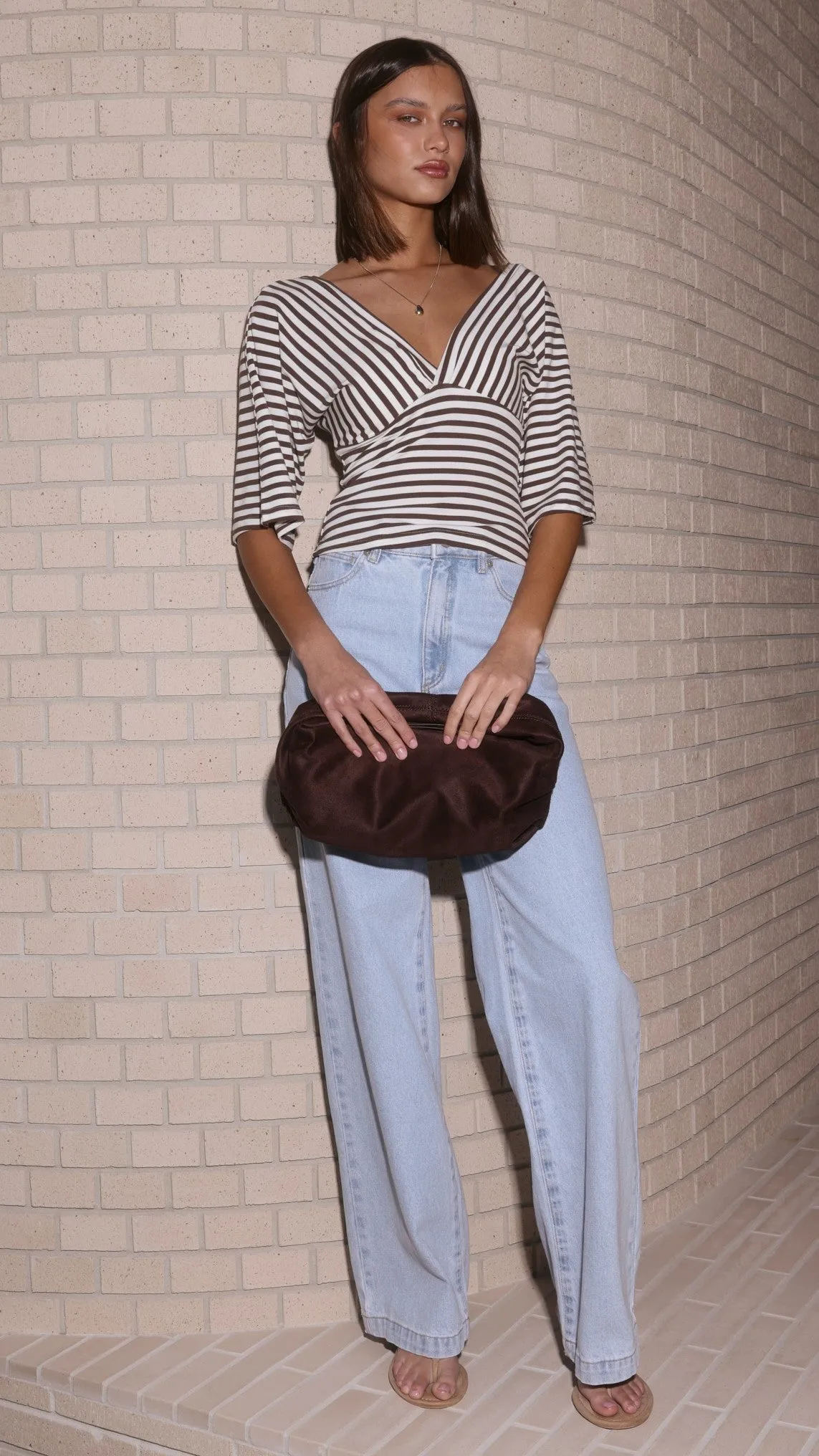 Callie Top - Brown/White Stripe sold by Billy J product image thumbnail 3