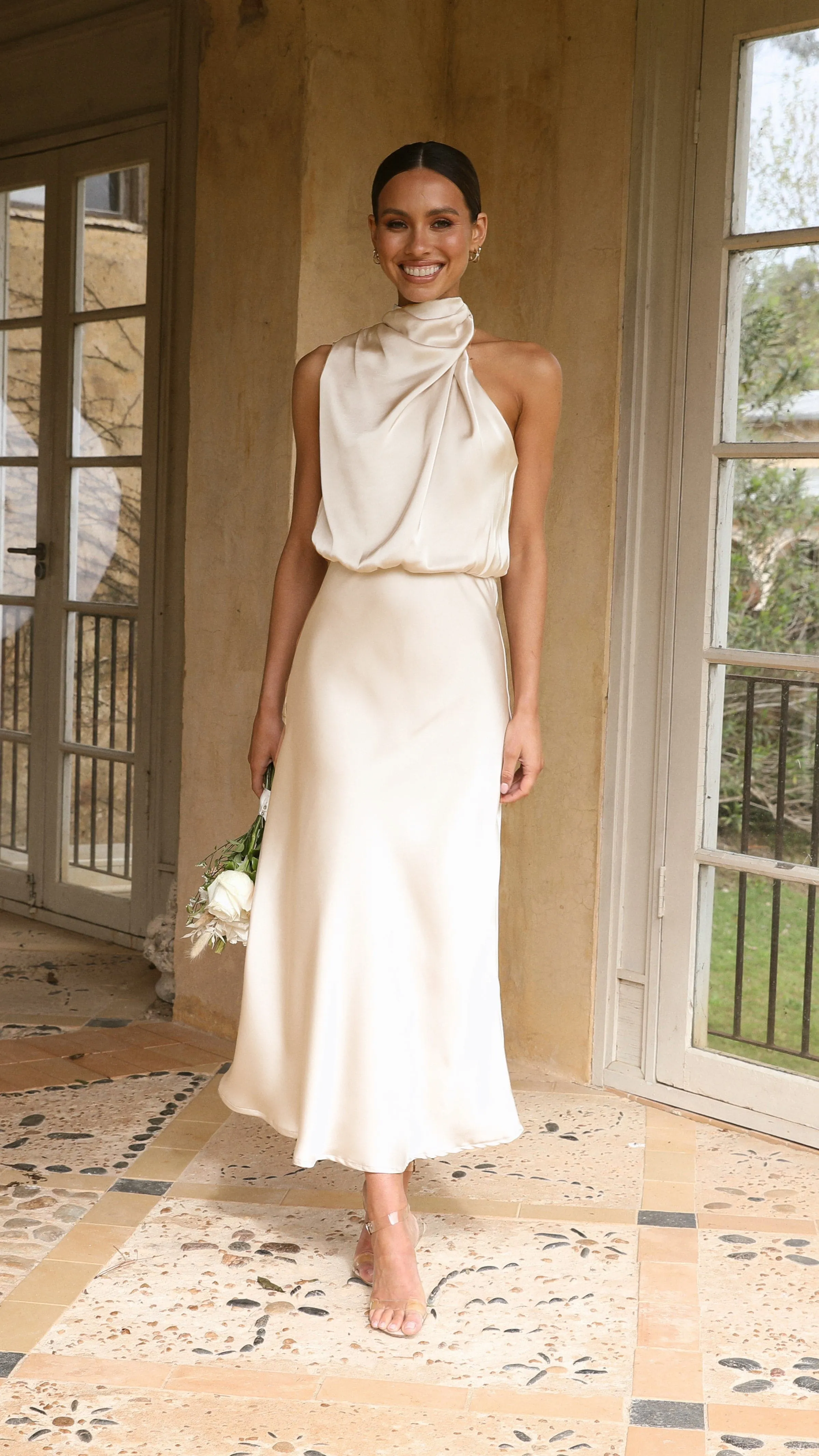 Esther Maxi Dress - Soft Gold sold by Billy J product image thumbnail 4