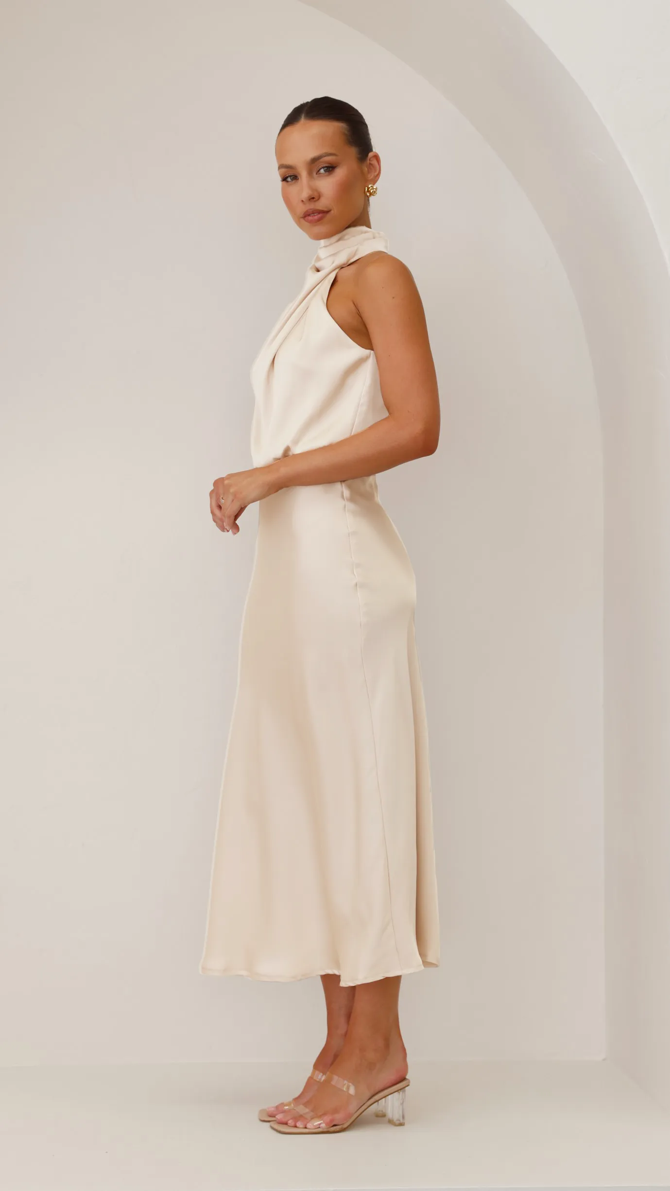 Esther Maxi Dress - Soft Gold sold by Billy J product image thumbnail 5