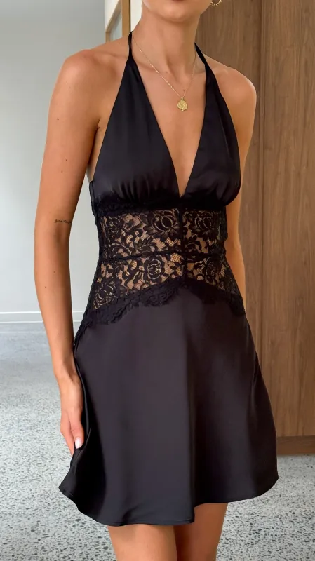 Kiana Mini Dress - Black made by Billy J