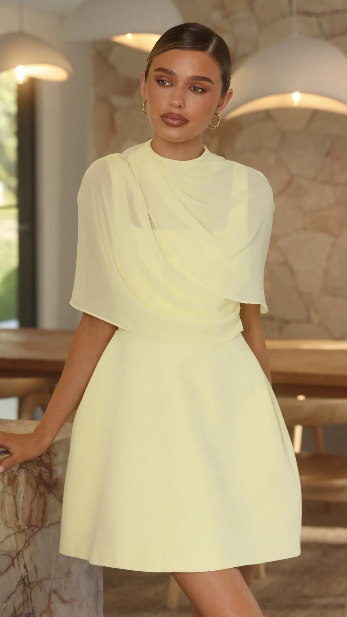 Zahni Mini Dress - Yellow sold by Billy J