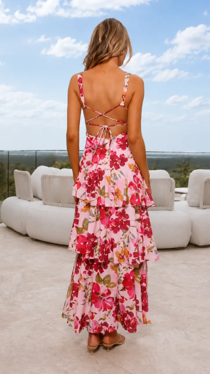 Stasie Maxi Dress - Pink Floral sold by Billy J product image thumbnail 2