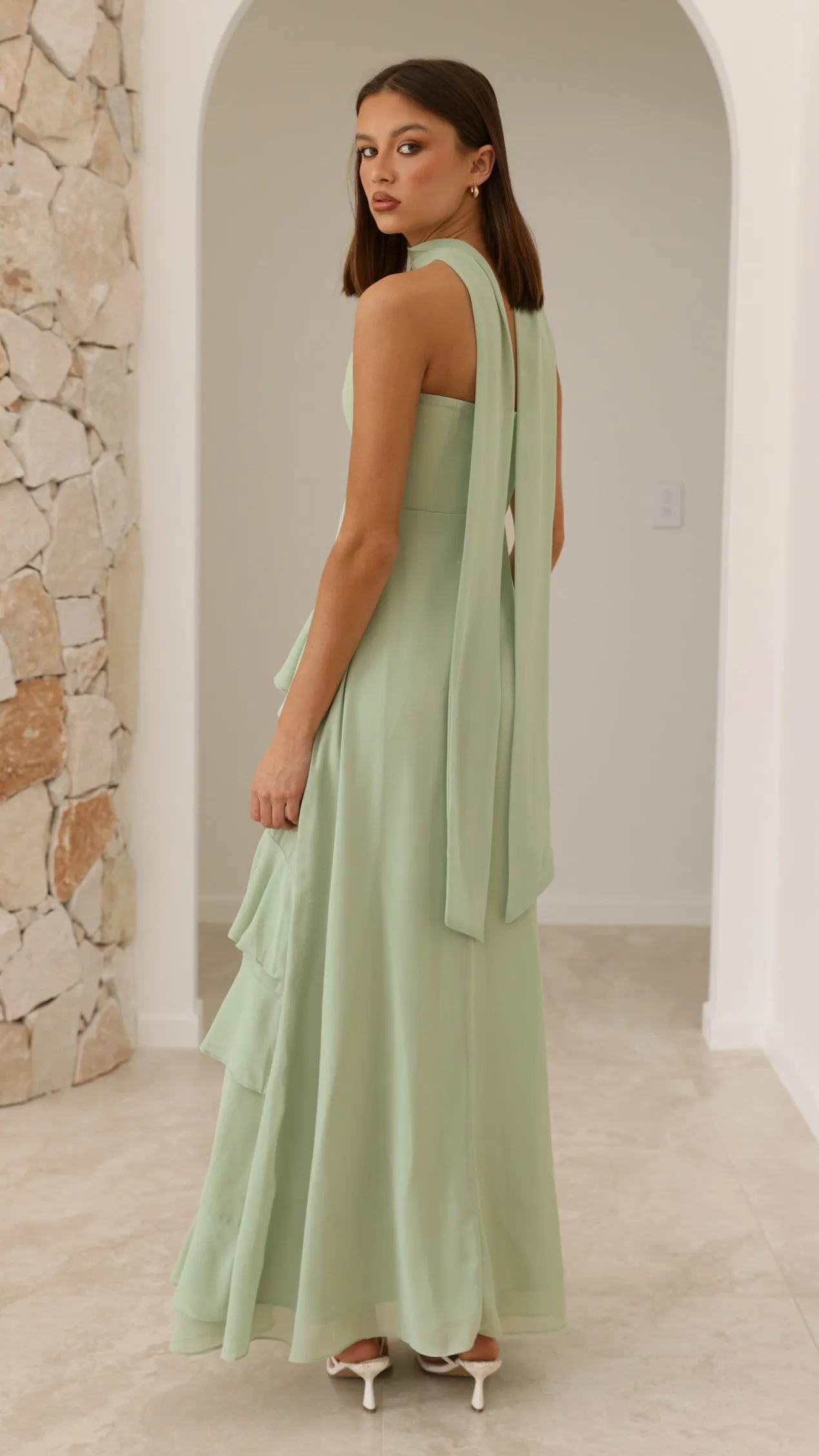 Flora Maxi Dress - Sage sold by Billy J product image thumbnail 2