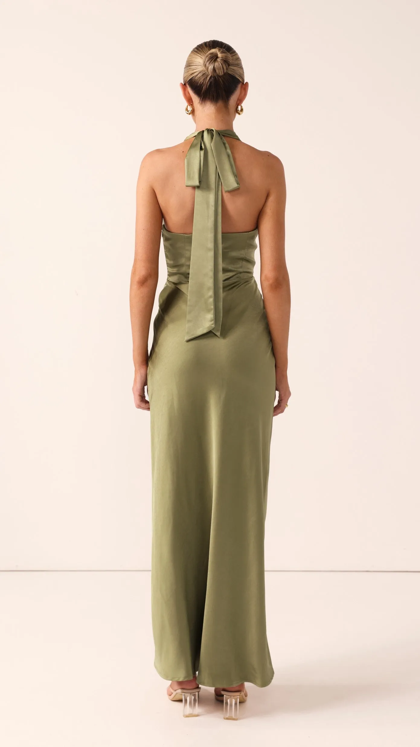 Alexa Maxi Dress - Olive sold by Billy J product image thumbnail 4