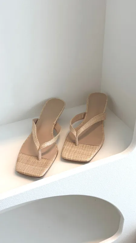 Heloise Heel - Natural Raffia made by Billini