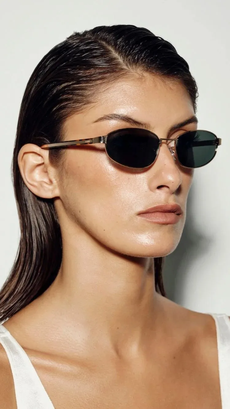 The Angelina Sunglasses - Tort/Green sold by Billy J